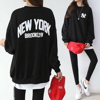 Colored Letter Oversized Sweatshirt