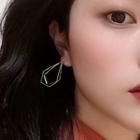 925 Sterling Silver Geometry Drop Earring Silver - One Size