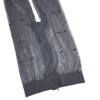 Mushroom Print Sheer Tights Black - One Size