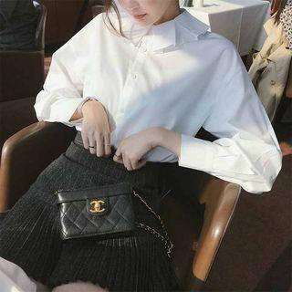 Pleated Collar Shirt