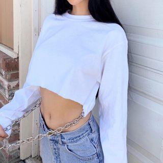 Chain Cropped Sweatshirt
