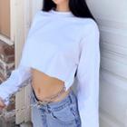 Chain Cropped Sweatshirt