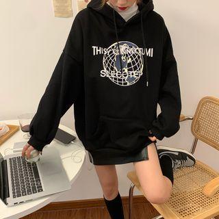 Planet Print Hoodie + Skinny Yoga Pants