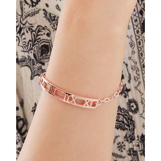 Openwork Text Bar Bracelet
