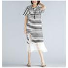Set: Striped T-shirt Dress + Tank Dress