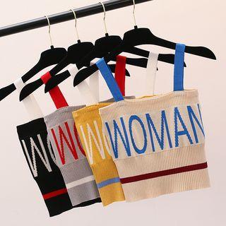 Letter Knit Tank Top