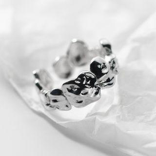 Irregular Sterling Silver Open Ring S925silver - Ring - One Size