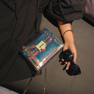 Transparent Flap Crossbody Bag As Shown In Figure - One Size