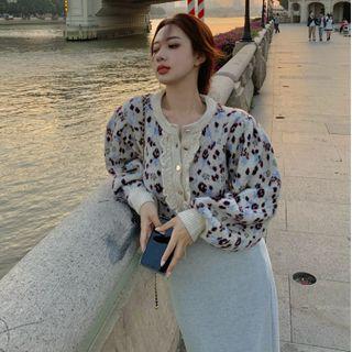 Floral Cardigan / Midi Skirt