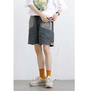 Patch Wide Leg Cargo Shorts
