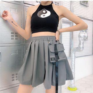 Cargo Pleated Skirt