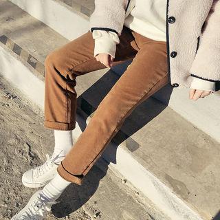 Straight-cut Napped Pants