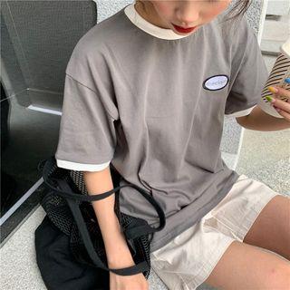 Two-tone Short-sleeve T-shirt / Shorts