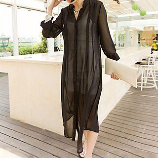 3/4-sleeve Chiffon Light Jacket