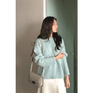 Round-neck Brushed Sweater