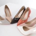 Pointy-toe Patent High-heel Pumps