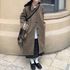 Button-up Long Coat Gray - One Size