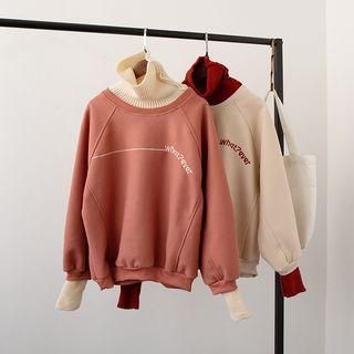 Turtleneck Panel Sweatshirt