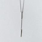 925 Sterling Silver Rhinestone Drop Sterling Silver Necklace