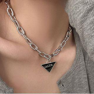 Lettering Chunky Chain Choker