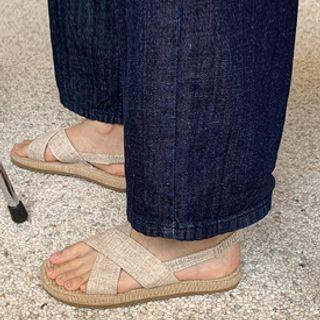 Cross-band Slingback Sandals