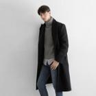 Wool-blend Single-breasted Coat