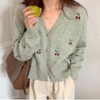 Cheery Embroidery Cardigan