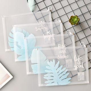 A4 Printed Transparent Zip Pouch
