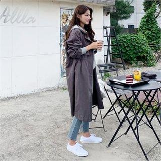 Epaulette-shoulder Flap-front Safari Jacket