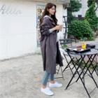 Epaulette-shoulder Flap-front Safari Jacket