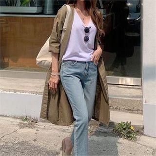 Open Long Cotton Cardigan