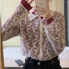 Buttoned Lace Top / Long-sleeve Turtle-neck T-shirt