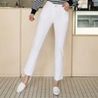 Slit-back Straight-cut Pants