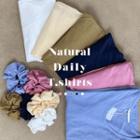 U-neck Plain T-shirt With Hair Tie