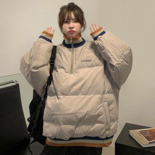 Stand Collar Half-zip Padded Jacket