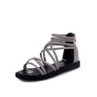 Peep-toe Ankle-strap Flat Sandals