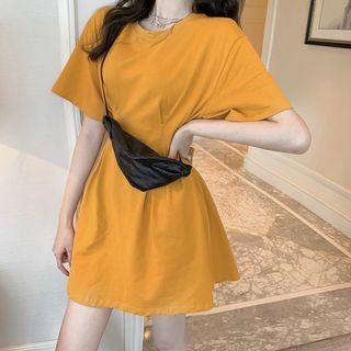 Open-back Tie-waist T-shirt Dress