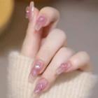 Rhinestone Pointed Faux Nail Tips