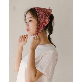 Patterned Linen Lightweight Scarf