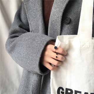 Leather Disc Open Ring