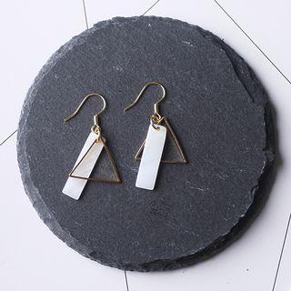 Scallop Triangle Earrings