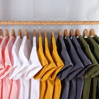 Set Of 2: Crew-neck Short-sleeve T-shirt