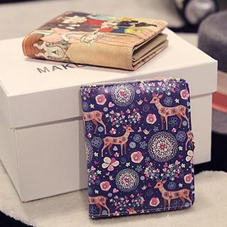 Faux-leather Printed Wallet