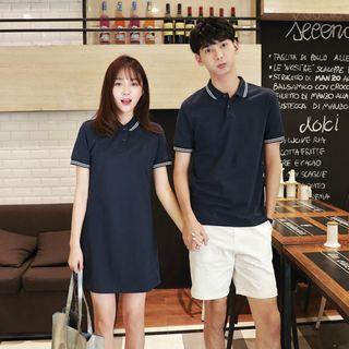 Couple Matching Short-sleeve Polo Shirt / Shorts / Short-sleeve Polo Dress