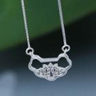 925 Sterling Silver Pendant Necklace Necklace - White Gold - One Size