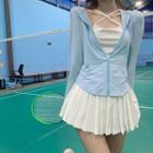 Strappy A-line Dress / Hood Zip Jacket