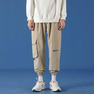 Lettering Print Harem Drawstring Sweatpants