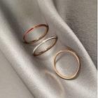 Set Of 3: Stainless Steel Ring Set Of 3 - As Shown In Figure - One Size