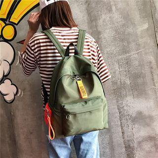 Lettering Strap Slider Nylon Backpack