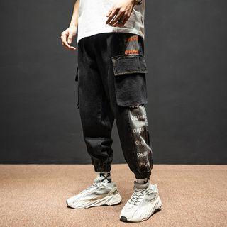 Printed Cargo Jogger Jeans